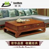 剌猬紫檀家具 新中式實木 新古典紅木儲物茶幾