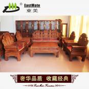 實(shí)木家具 非洲黃花梨 酸枝 大富豪紅木沙發(fā)10件套