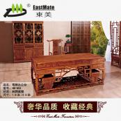 紅木家具 彎腳辦公臺(tái) 廠家直銷可定制 古典大氣 紅木大班臺(tái)