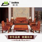 刺猬紫檀沙發(fā) 客廳組合全實(shí)木中式古典 花梨木沙發(fā)