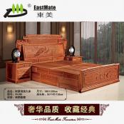 紅木家具 孔雀大床 廠家直銷 雙人大床 古典紅木實(shí)木床